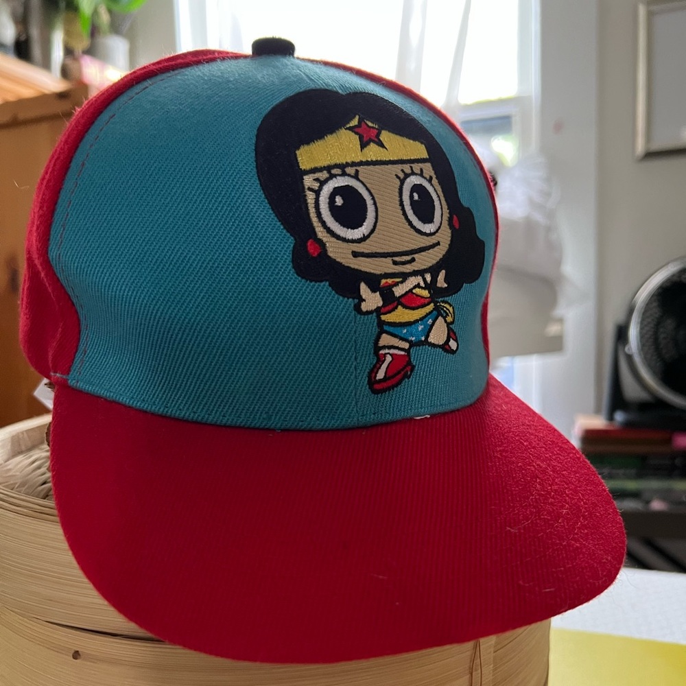 Red Six Flags Wonder Woman adjustable ball cap